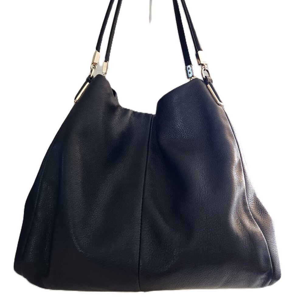 Euc Coach Phoebe Black Leather Shoulder Bag